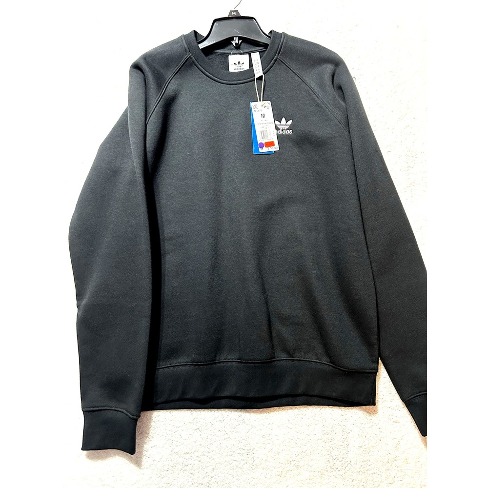 Adidas Essential Crewneck Sweatshirt Mens Black IM4532 Size Medium (R1)